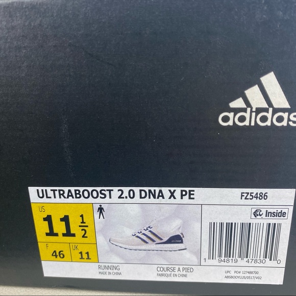 Adidas UltraBoost 2.0 DNA Mens Stefon Diggs PE White Navy Gold - Picture 11 of 12